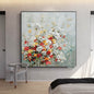 Frameless White Flower Wall Art Oil Painting