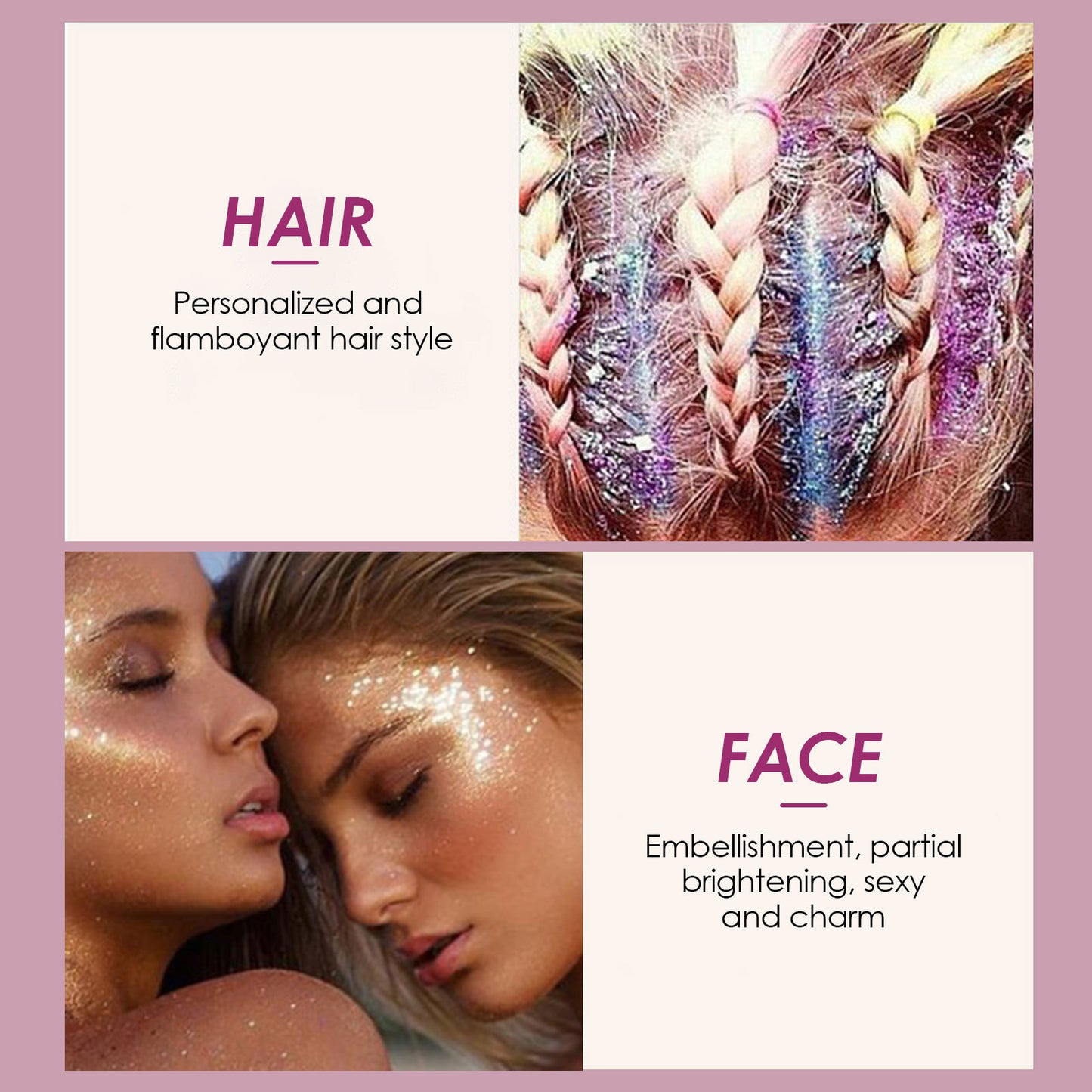 Painted Body Sequins Facial Makeup Body