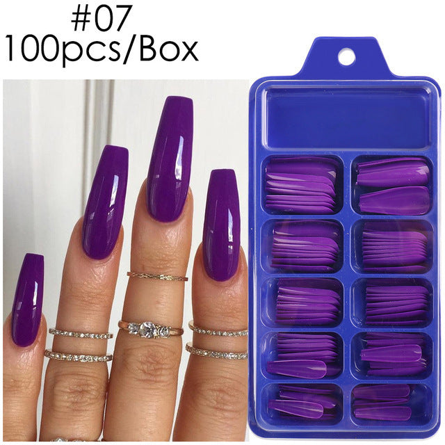 Blue Box Full Paste Wear Long Ballet Nail Plate