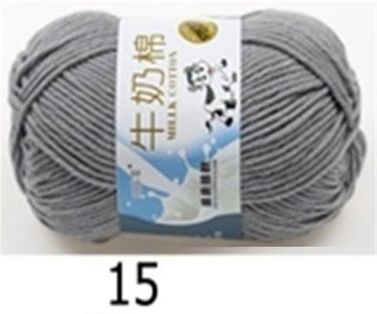 5-Strand Milk Cotton Wool Woven Medium Thickness Doll Slippers Yarn