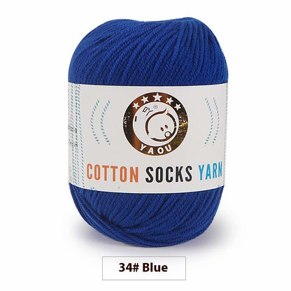 3-strand Combed Cotton Wool DIY Handmade Doll Toys For Babies And Children Yarn 50g