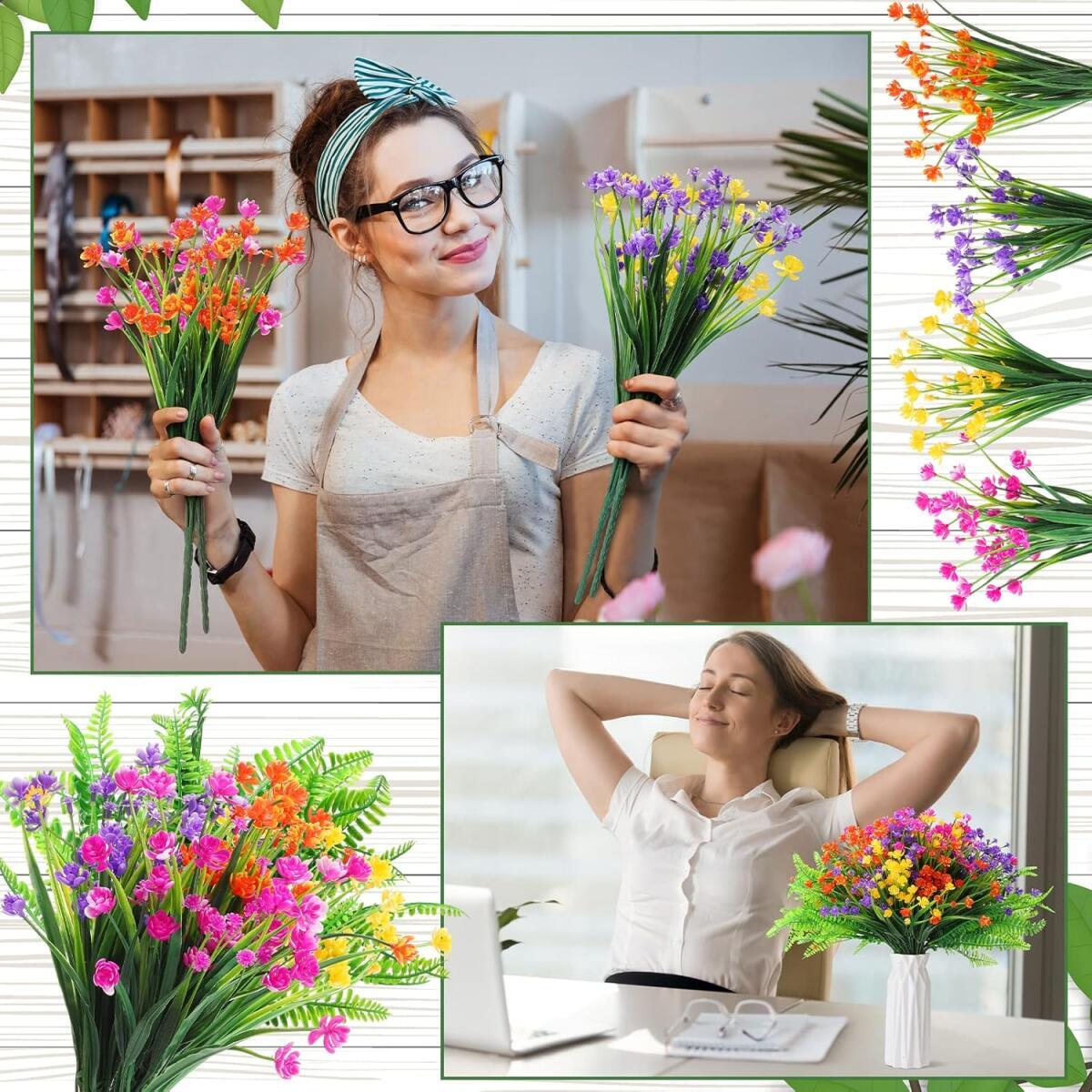 5Pcs Artificial Flowers