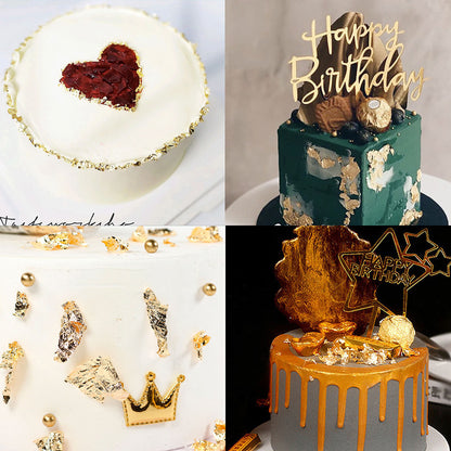 Gold Foil Decorative Fragment Silver Foil Paper Cake Decoration