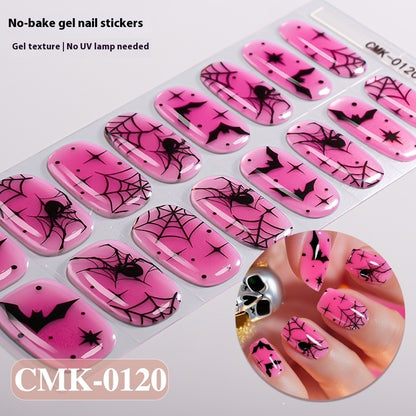 New Halloween Luminous Baking-free Gel Nail Stickers