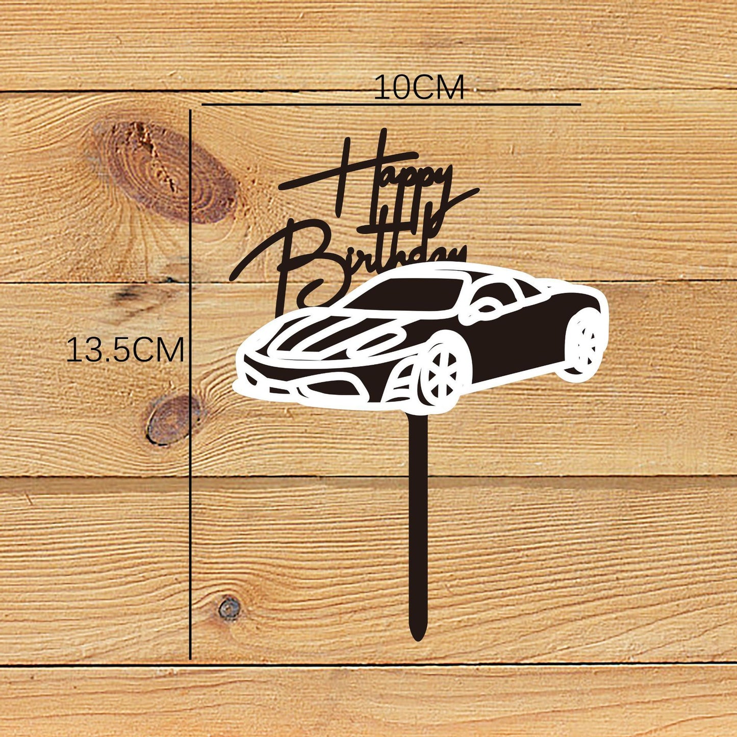 Motorcycle Car Birthday Cake Insertion Party Decoration