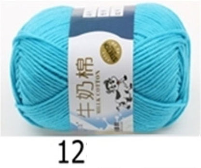 5-Strand Milk Cotton Wool Woven Medium Thickness Doll Slippers Yarn