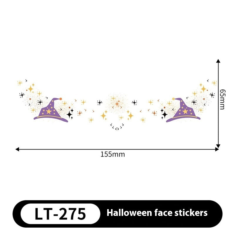 Halloween Makeup Stickers Dress Up Cute Painted