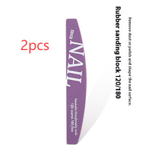 Manicure Nail File Polish Rub Pieces Nail Scissors Sponge Rub Burnishing Stick Nail Beauty Tool Set