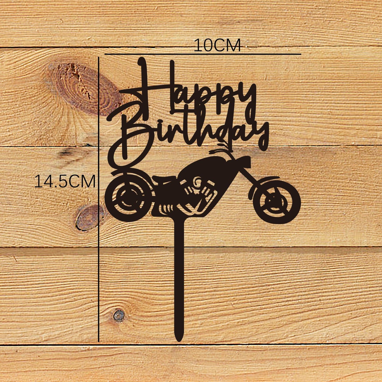Motorcycle Car Birthday Cake Insertion Party Decoration