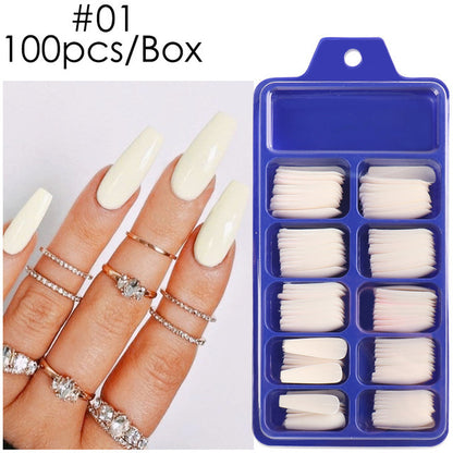 Blue Box Full Paste Wear Long Ballet Nail Plate