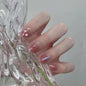 Nail Beauty New Hand-painted Fake Nail Tip Tulip Patch
