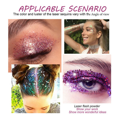 Painted Body Sequins Facial Makeup Body