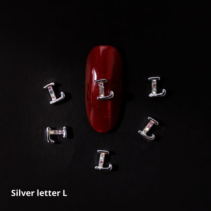 26 Letter Alloy Nail Ornament Nail Crystal