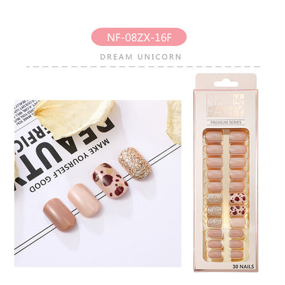 DIY Glitter Boxed Waterproof Fake Nail Patch