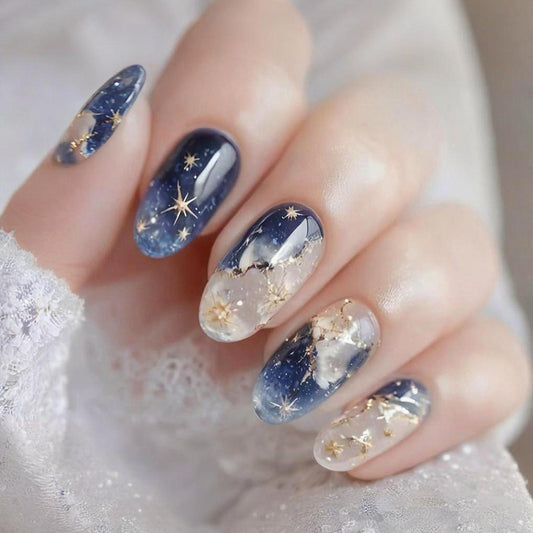 Quicksand Ice Transparent Blue Blooming European And American Wear Armor