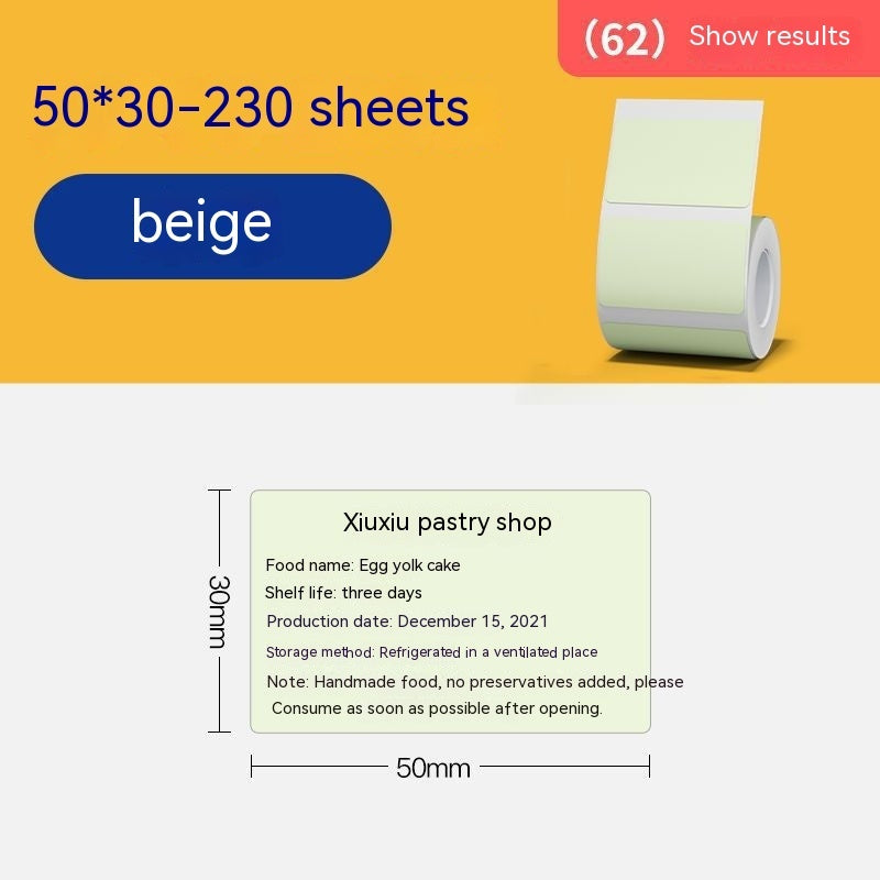 Three-proof Thermal Paper Sticker Waterproof Color Label Printing Paper